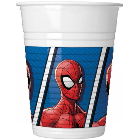 Gobelets en plastique Spiderman Team up, 200 ml, 8 pièces.