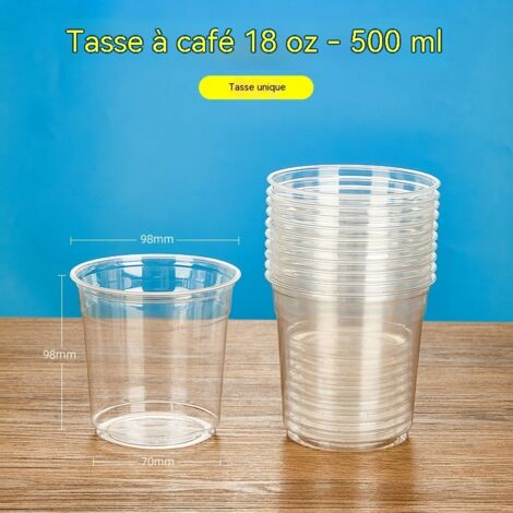 gobelets transparents en plastique jetables simples pour jus d orange frais cafe the au citron the au lait lot de 50 pieces