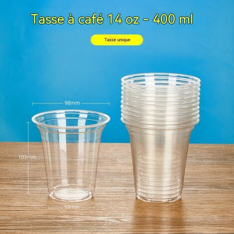 gobelets transparents en plastique jetables simples pour jus d orange frais cafe the au citron the au lait lot de 50 pieces