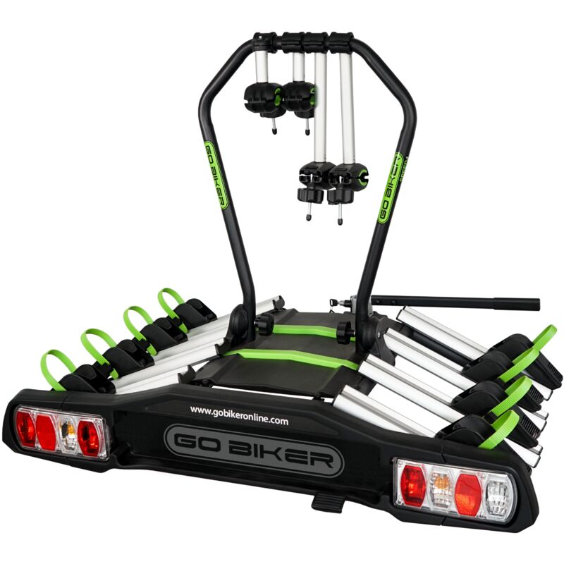 Gobiker - Porte-velos a boule d'attelage Speed pour 4 velos. Boule de remorquage