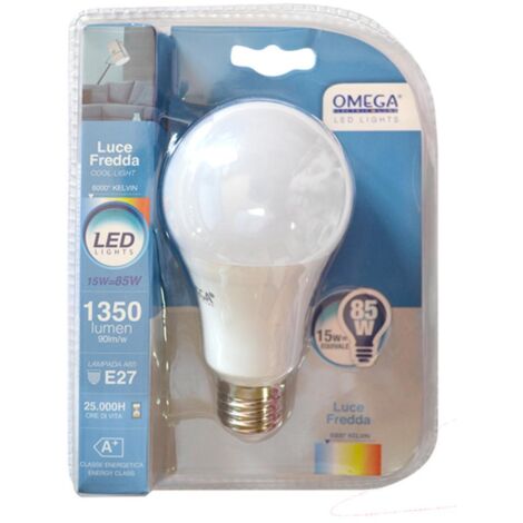 GOCCIA LED A60 15W E27 6500K