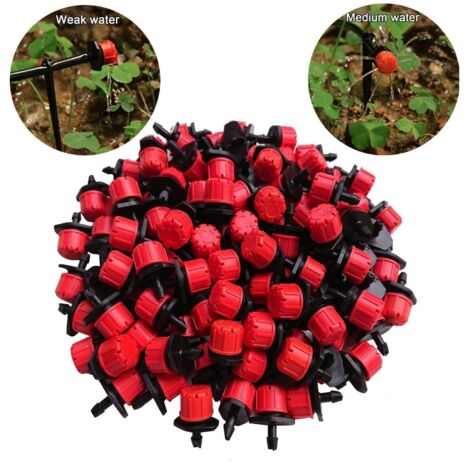 Gocciolatori per irrigazione, 100 pezzi irrigatori regolabili per irrigazione a goccia kit per sistema di irrigazione a goccia micro flusso ugelli per irrigazione a nebulizzazione