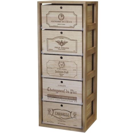 Godello 30 botellas 5 cajas de pino teñido en roble