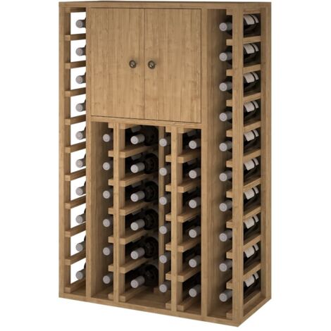 Godello 44 botellas 2 puertas altas de madera de roble