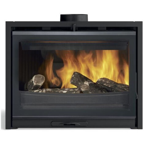 Godin – Insert cheminée à bois 10kW – Foyer fonte avec turbine intégrée – Raccordement Ø 180 mm – 2 bouches d'air chaud – 660211