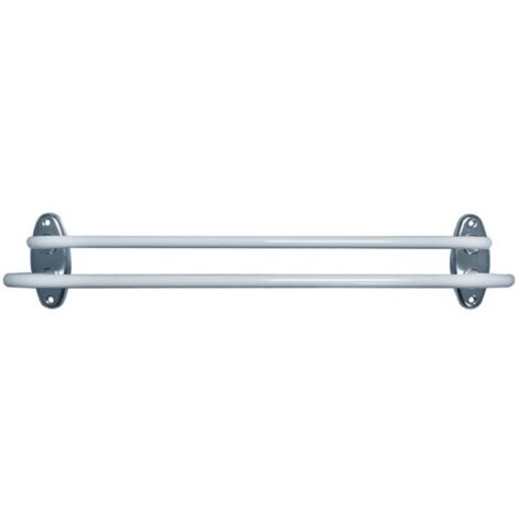 GODONNIER - Porte serviette 2 barre fixe époxy blanc