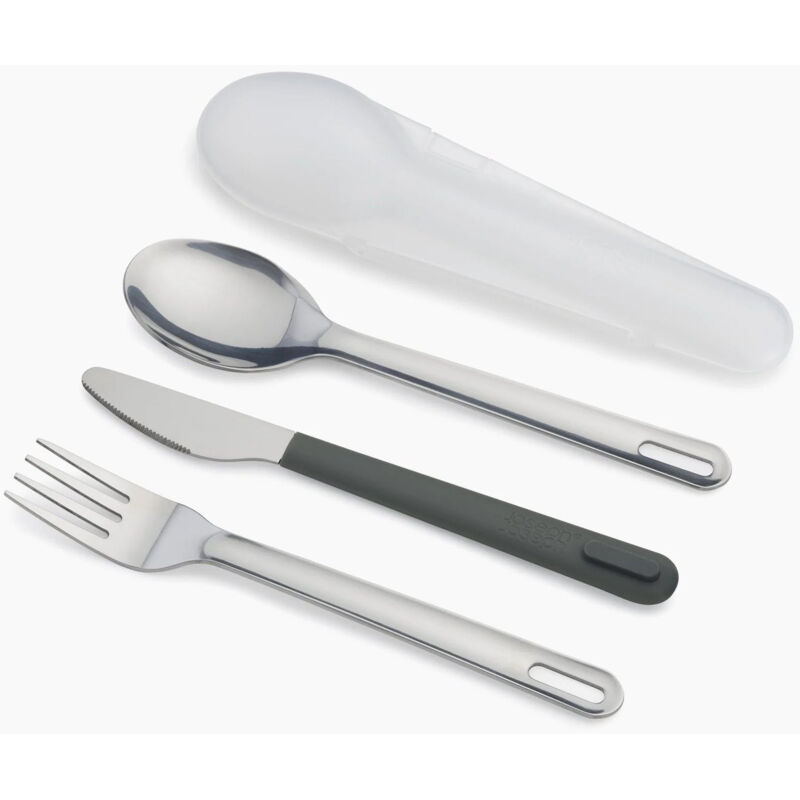 Joseph & Joseph Goeat™ Dejosephjoseph Joseph Tragbares Besteckset De Aus Rostfreiem Stahl, Messer, Gabel Und Löffel, Kompakt, Ideal Zum Mitnehmen Beim Picknick,