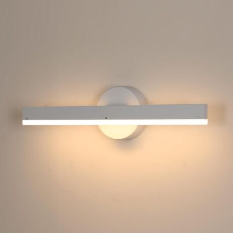 GOECO Aplique de Pared LED Moderno, 8W 426LM, Larga Lámpara de Pared Blanca 38CM, Luz Blanca Cálida 3000K para Dormitorio, Espejo de Baño, Salón, Comedor, Pasillo, Escalera