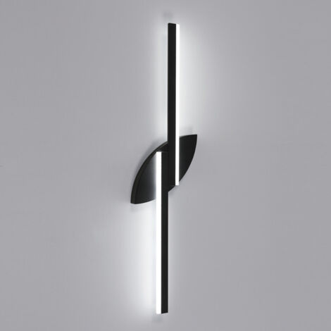GOECO Applique a LED in stile nordico in acrilico, nero, 72x20 cm, 14W, luce diurna 6500K, 220V, per soggiorno, corridoio, ufficio