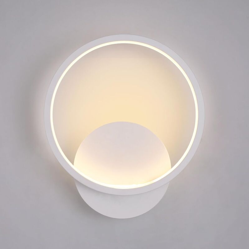 Applique Murale Led Interieur Ronde Blanc Chaud Acrylique Luminaire Murale Interieur,12W, 3000K Applique Murale Interieur Escalier, Applique Murale