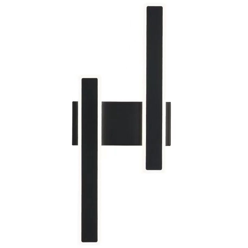 Goeco - Applique Murale Acrylique led Double, Design Rectangulaire, Blanc, 46x18 cm, Lumière Chaude 3000K, 16W, Idéal pour Salon et Couloirs