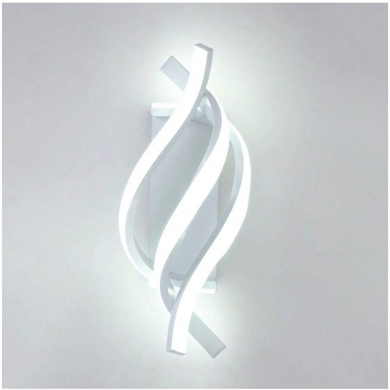 Goeco - Applique Murale Design Câble Tressé, Aluminium Argenté, 32.5x15x20 cm, 19W, Lumière Blanche, 220V