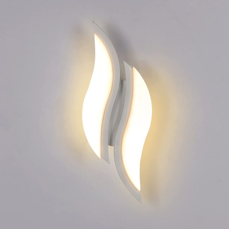 Goeco - Applique Murale Intérieure led, Moderne Lampe Murale 12W 1000LM, Éclairage Acrylique Luminaire Mural pour Salon Chambre Escalier 3000K