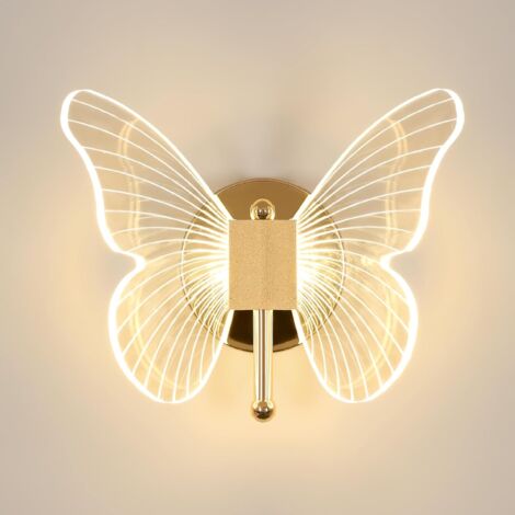 Goeco – Applique murale LED 10W – 1300 LM – Température de couleur réglable 3000K-6500K – Design papillon moderne pour intérieur