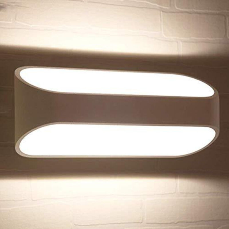 Goeco - Applique Murale Interieur, Lampe Murale led Moderne, Ø25CM Applique Murale Aluminium pour Salon, Chambre, Couloir, 5W, , IP44, Blanc Chaud