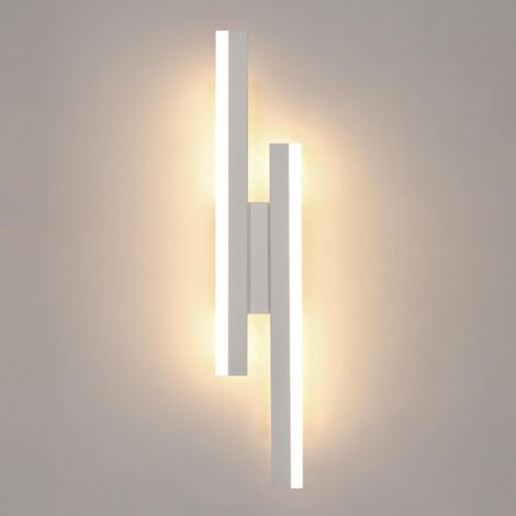 GOECO Applique Murale LED Interieur, 16W Blanc Acrylique Lampe Murale LED Moderne, Luminaire Mural Interieur 3000K/4500K/6500K pour Chambre, Salon, Alle à Manger, Couloir, Escalier