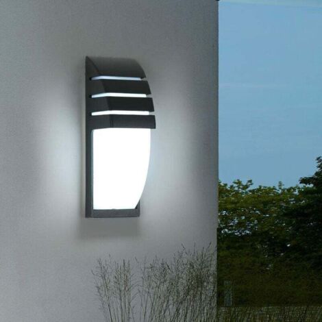 GOECO Außenwandleuchte LED Wandlampe Kaltweiß 6000K Wasserdicht IP65 Für Eingang Korridor Hof Garten Terrasse Balkon Garage Schwarz