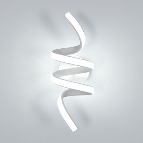 GOECO Lampada a parete interna a LED, lampada a parete a LED da 24 W Design curvo creativo, illuminazione la luce della parete moderna per la scala del corridoio del soggiorno, 6500k Luce bianca fredd