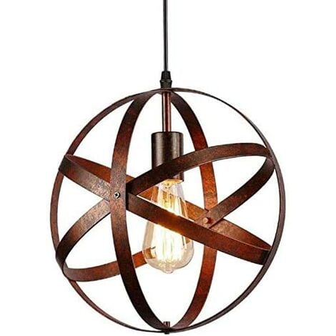 GOECO Lampada Sospensione Vintage, Lampadario Retrò Plafoniere, Illuminazione Industriale da Soffitto per ristorante, bar, sala da pranzo, lampada diametro 30cm E27
