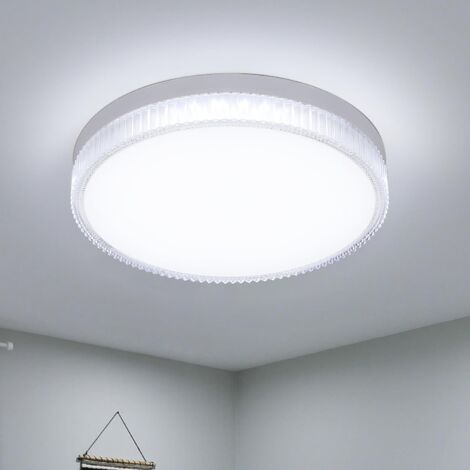 GOECO Lampara Techo LED 36W Blanco frío 6500K, Lamparas de Techo Redonda 4050LM, Plafon LED Techo Impermeable delgada para dormitorio Baño Cocina Sala de estar