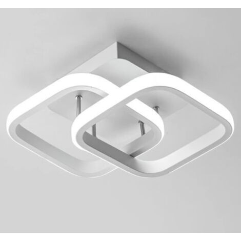 GOECO LED Ceiling Light 22W Modern LED Flush Ceiling Light, Acrylic Square LED Ceiling Lamp for Hallway Entrance Office Bedroom Kitchen (Cool White Light)