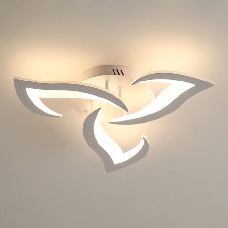 GOECO LED ceiling light, 36w 3060lm Modern ceiling light, acrylic led ceiling lamp 3 lights for living room kitchen bedroom dia 58cm (white) warm white light 3000k