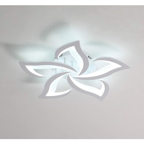 GOECO LED-Deckenleuchte, Moderne Deckenlampe 60W 4500LM, Moderne Blütenblatt-Deckenleuchte für Wohnzimmer, Küche, Schlafzimmer, Esszimmer (Kaltweiß 6000K, Durchmesser 60cm)