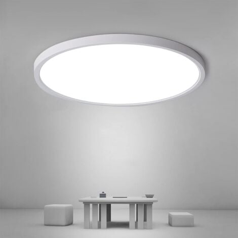 GOECO LED-Deckenleuchte Runde IP44 Lampe für Schlafzimmer Badezimmer Küche Flur Balkon Ø30cm 24W 2160LM 6500K Kaltweißes Licht