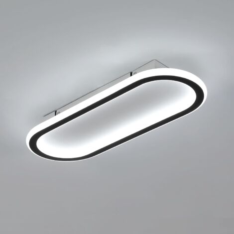 GOECO Modern LED Ceiling Lights, 33W 3712LM Black LED Ceiling Light, Cool White 6500K LED Ceiling Light for Kitchen Corridor Balcony Study Room Living Room, 41cm