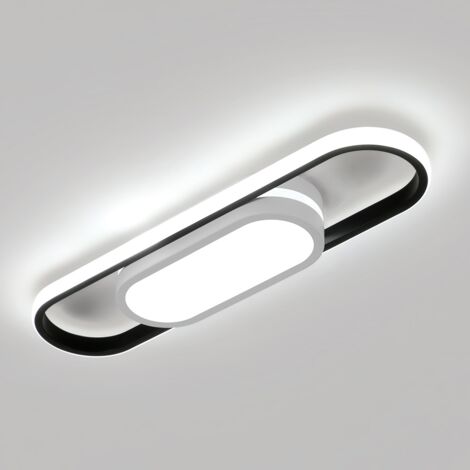 GOECO Moderne 27W LED Deckenleuchte Weiß Schwarz 3000K/4500K/6500K