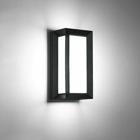 GOECO Moderne LED-Außenwandleuchte, 18W IP65 Wasserdicht, Rechteckige LED-Wandleuchte aus Metall für Hof, Garten, Terrasse, Villa, Flur, 6000K Kaltweiß