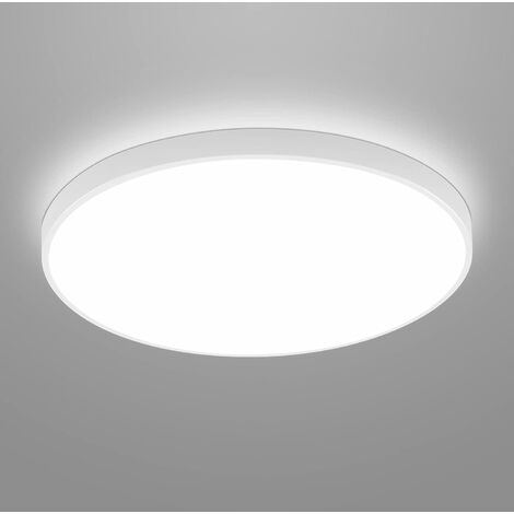 GOECO Plafón LED Blanco Frío 6000K Redondo Ø27cm Lámpara de techo para baño IP54 Impermeable Para baño, dormitorio, salón, cocina