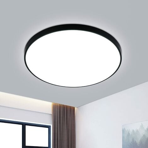 GOECO Plafón LED Blanco Frío 6000K Redondo Ø27cm Lámpara de techo para baño IP54 Impermeable Para baño, dormitorio, salón, cocina