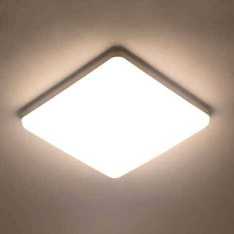 GOECO Plafón LED Cuadrado 36W, Luminaria de Techo 3300LM 4000K Blanco Natural, Lámpara de Techo LED Moderna Ultrafina para Baño Cocina Dormitorio Pasillo Comedor Balcón Garaje