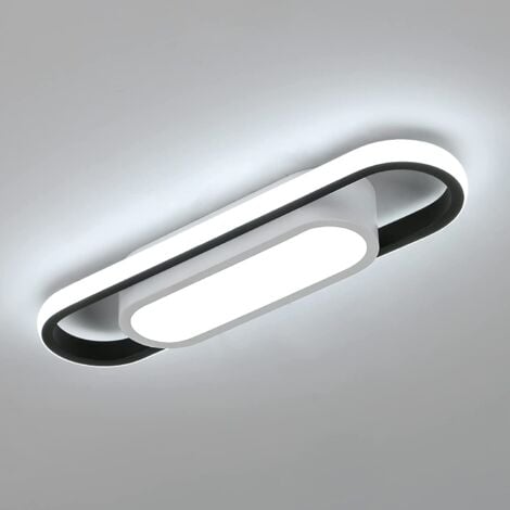 GOECO Plafón LED Diseño moderno Blanco Frío 6000K Óvalo Lámpara Techo LED Para salón dormitorio comedor despacho