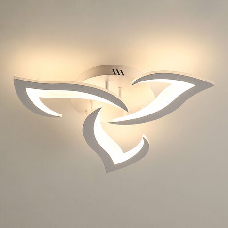 GOECO Plafón LED 36W Diseño moderno Blanco Frío 6000K Creativa forma floral Lámpara Techo LED Para salón dormitorio comedor despacho Blanco
