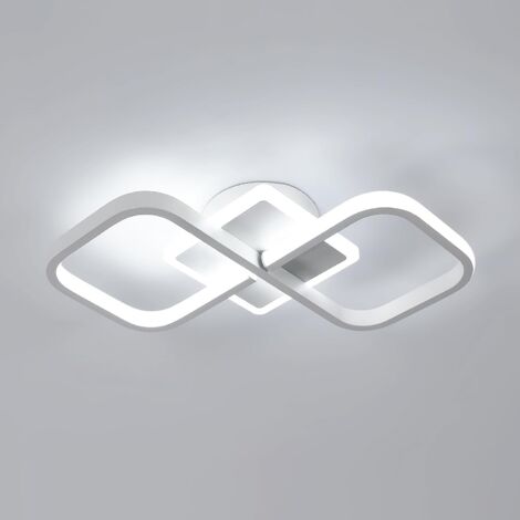 GOECO Plafoniera LED Design moderno Bianco Freddo 6000K Anello quadrato Lampada a Soffitto Per soggiorno, camera da letto, sala da pranzo, ufficio Oro