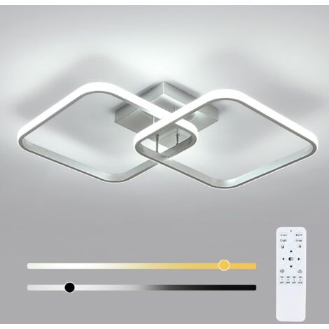 Goeco Plafoniera LED Dimmerabile 50W 5625LM – Lampada da Soffitto Moderna con Telecomando – 3000K-6500K – Quadrata in Acrilico 64 cm per Soggiorno Camera Cucina Corridoio