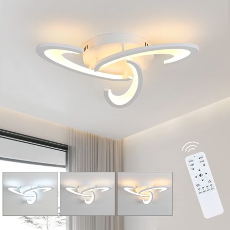GOECO Plafoniera led Dimmerabile Moderno Forma creativa del fiore Lampada a Soffitto Dimmerabile 3000K-6000K Per soggiorno, camera da letto, sala da pranzo, ufficio Bianco