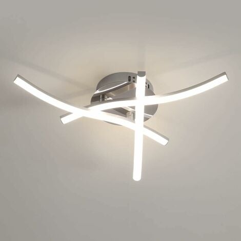 GOECO Plafoniera LED, Lampadario a soffitto a forma di onda, Luce bianca neutra 4000K, LED integrate 18W 1600 Lm, Lampadario moderno per ristorante soggiorno camera da letto
