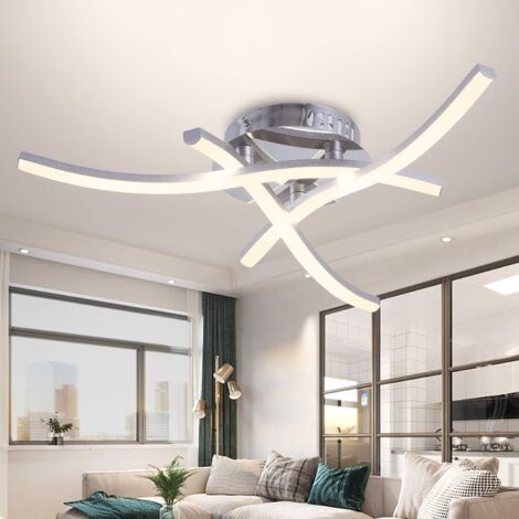 GOECO Plafoniera LED moderna, plafoniera a forma di onda, moduli LED integrati 3x6W, 1140Lm, bianco caldo 3000K, lampada a sospensione per camera da letto, soggiorno, sala da pranzo [Classe energetica