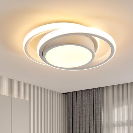 Goeco Plafoniera LED Rotonda 28 cm 32W 3000LM Luce Calda 3000K – Lampada Moderna per Soffitto per Camera Soggiorno Cucina Corridoio Bagno