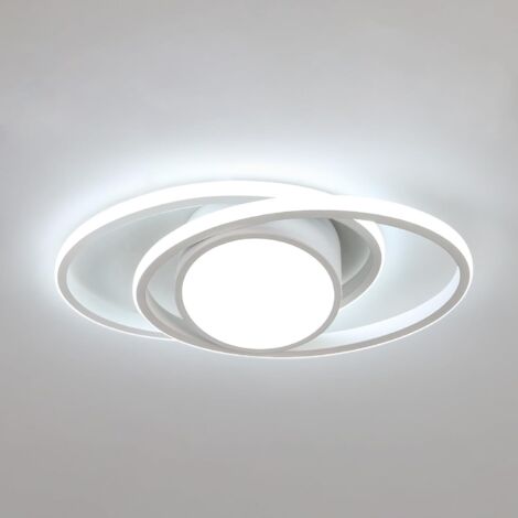 Goeco Plafoniera LED Rotonda 39 cm 39W 6500K Luce Fredda – Lampada Moderna per Soffitto per Soggiorno Camera Cucina
