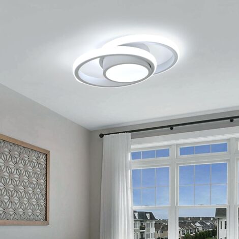 Goeco Plafoniera LED Rotonda Bianca 32W 3900lm Luce Fredda 6500K – Lampada Moderna per Soffitto per Soggiorno Cucina Corridoio Balcone