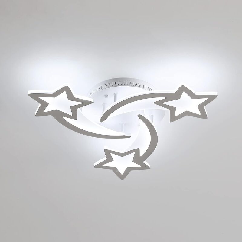 Goeco - Plafonnier led 30W, Lampe de plafond en forme Star moderne pour Chambre à coucher Chambre d'enfant, Lumière blanche froide 6000K