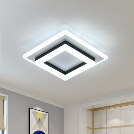 GOECO Plafonnier Led Carré 24W, Lampe de Plafond en Acrylique, Luminaire Plafonnier LED Moderne pour Salon, Chambre, Cuisine, Couloir 6000K
