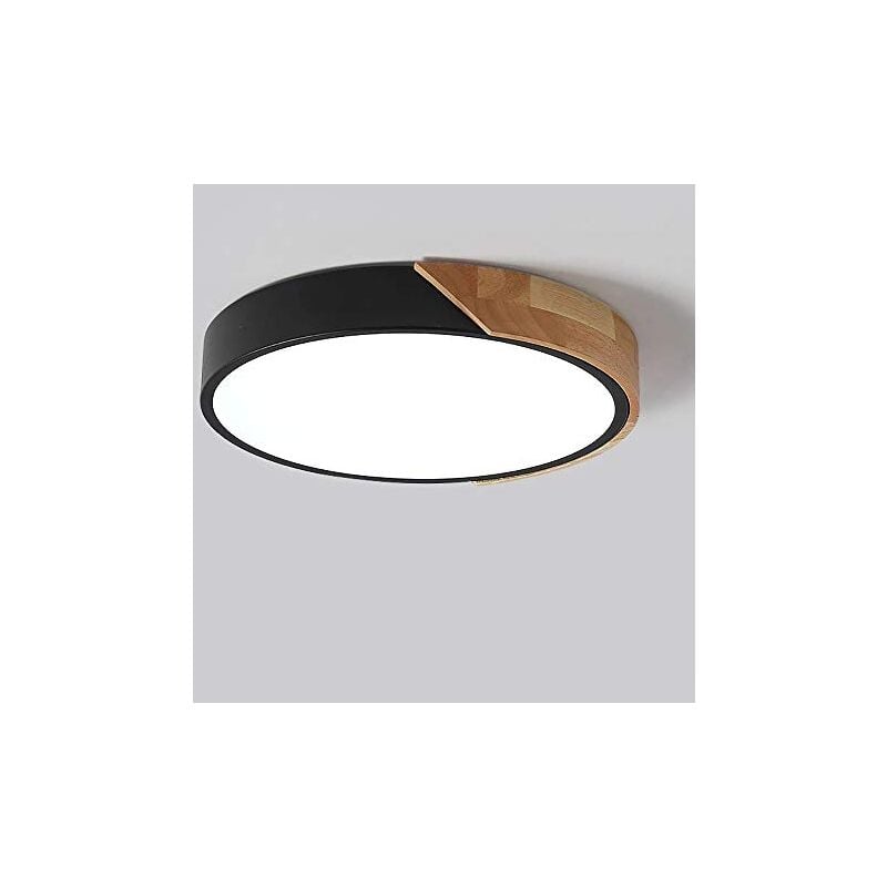 Plafonnier led Design Moderne, Noir, 30x5 cm, Lumière Chaude 3000K, 30W, 220V, Idéal pour Maison, Bureau ou Restaurants, Haute Qualité, Faible