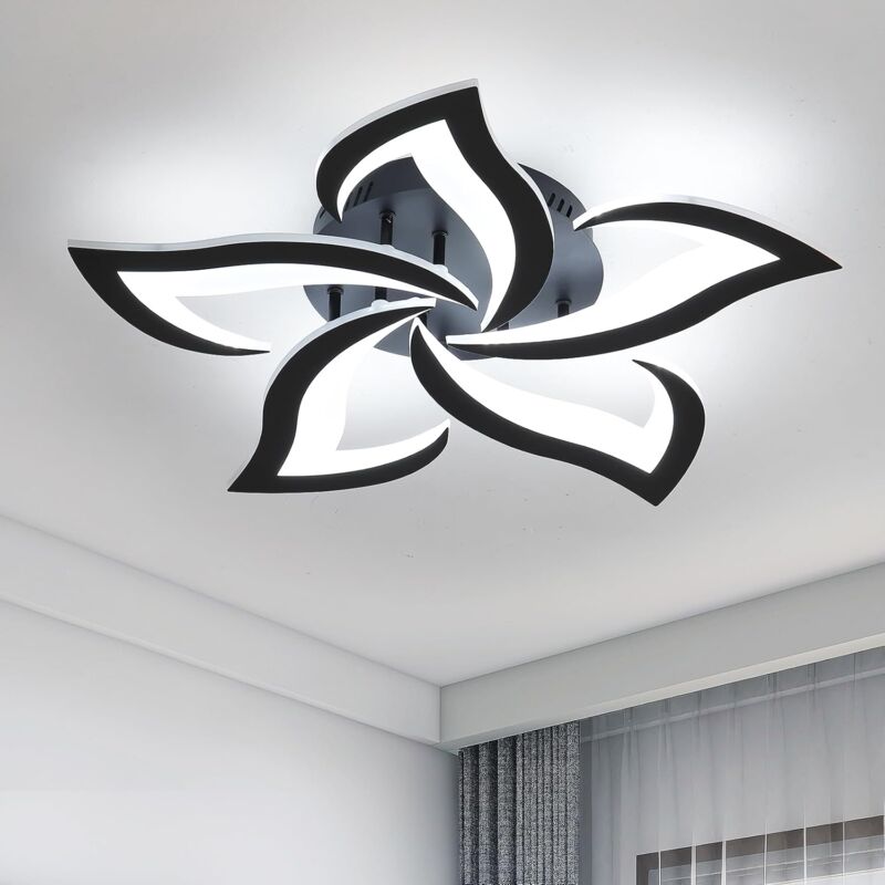 Goeco – Plafonnier LED 60W 4600LM diamètre 60cm – Lumière blanche froide 6000K – Métal et acrylique – Pour salons, cuisines, salles de bain Goeco – Plafonnier LED 60W 4600LM diamètre 60cm – Lumière blanche froide 6000K – Métal et acrylique – Pour salons, cuisines, salles de bain