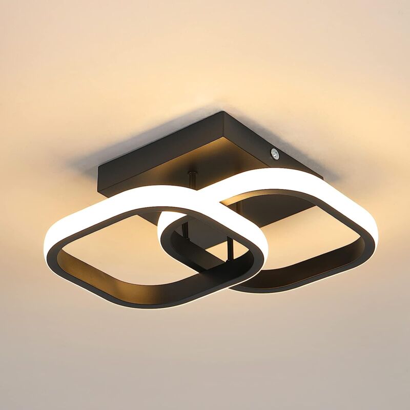 Plafonnier led Moderne, Lampe de plafond en Acrylique 22W 2550LM, Plafonnier pour Salle à Manger, Cuisine, Studio, lumière 3000K Blanche Chaude