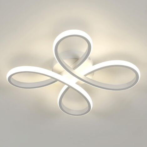 Goeco – Plafonnier LED moderne 30W 3400LM – Lumière neutre 4500K – Aluminium et silicone – 30cm pour chambre, salon, cuisine, salle à manger